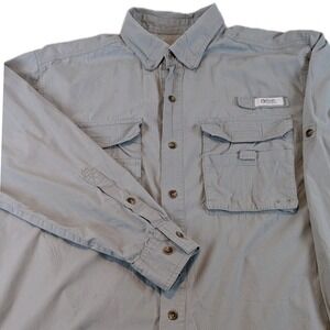 Casual Guide series Men's Vented Long Sleeve‎ Fishing Outdoor Shirt XL Gray
